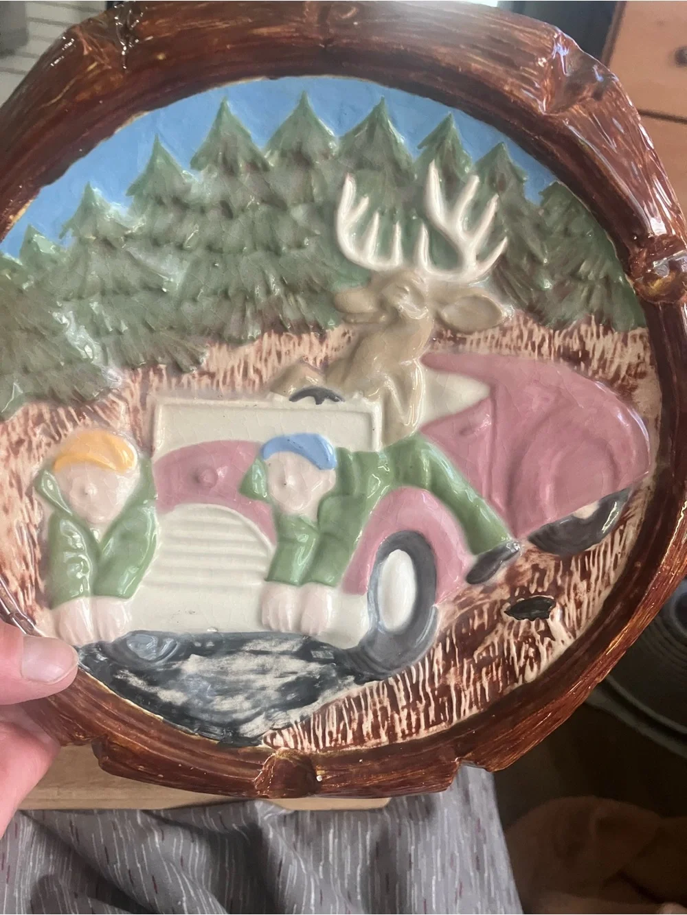 Vintage 1970’s Ceramic or Chalkware Ashtray